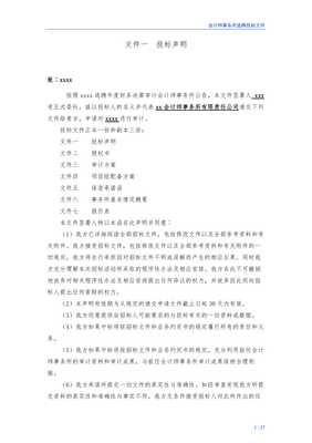会计师事务所审计业务投标书